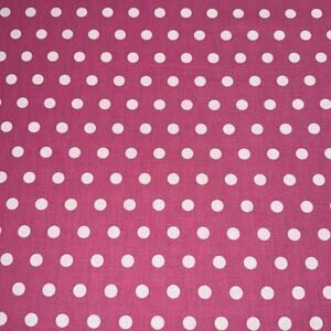 Medium Pink and White Polka Dot Cotton Fabric Blender - 1 Yard